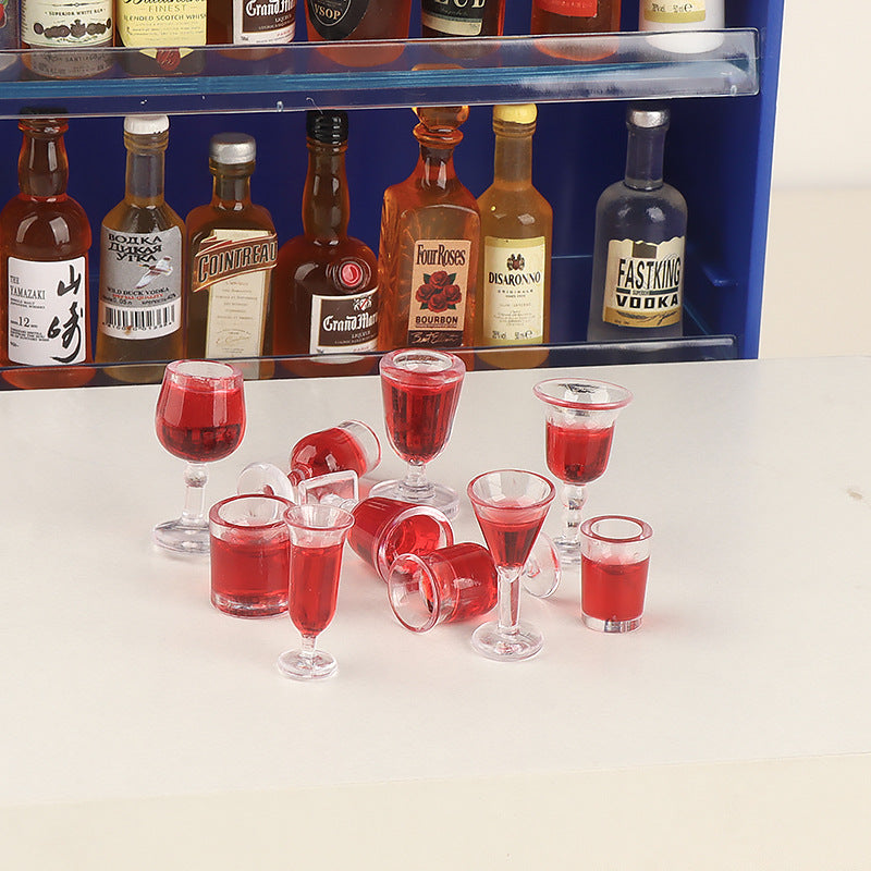 Wholesale Miniature Food Play Mini Red Wine Glass Accessories