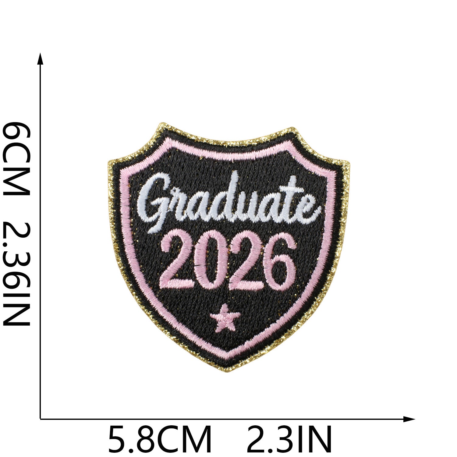 Wholesale Graduation Embroidered Patch Top Honors Future Promise Iron On Applique For Student Clothing DIY Fashion Accessory