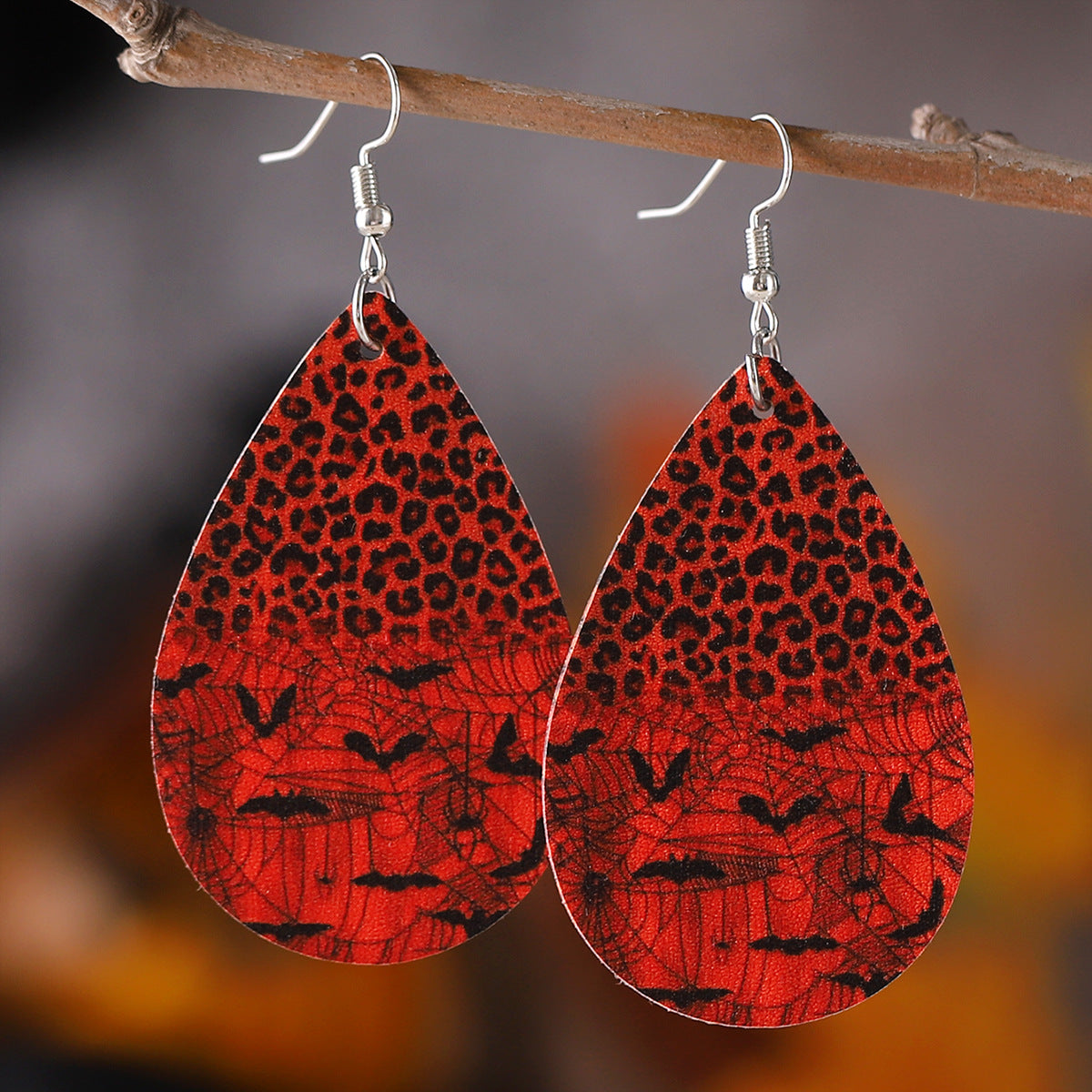 Wholesale  Gothic PU Leather Earrings