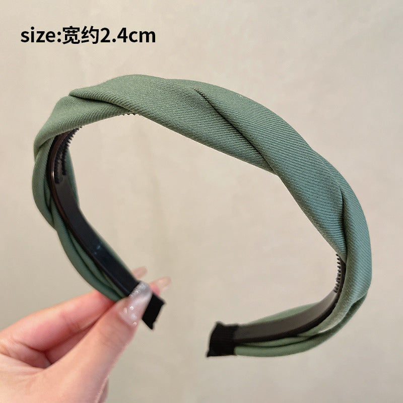 Wholesale Retro simple French style all-match outdoor face washing sponge headband for women