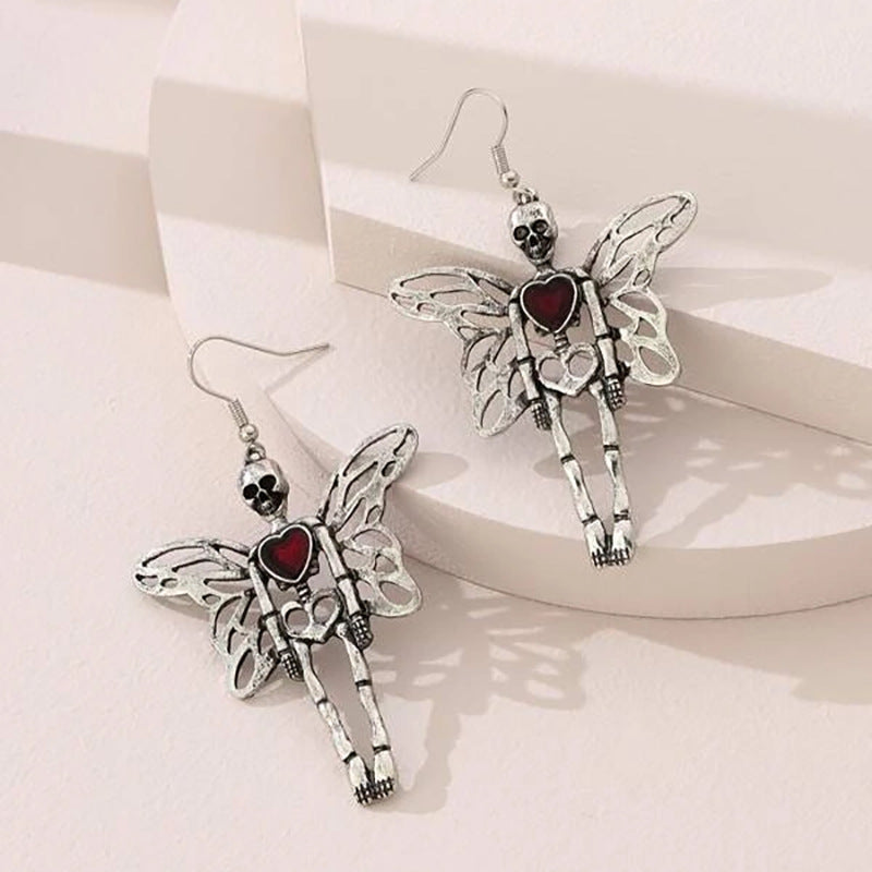 Wholesale Halloween Skull Skeleton Alloy Earrings