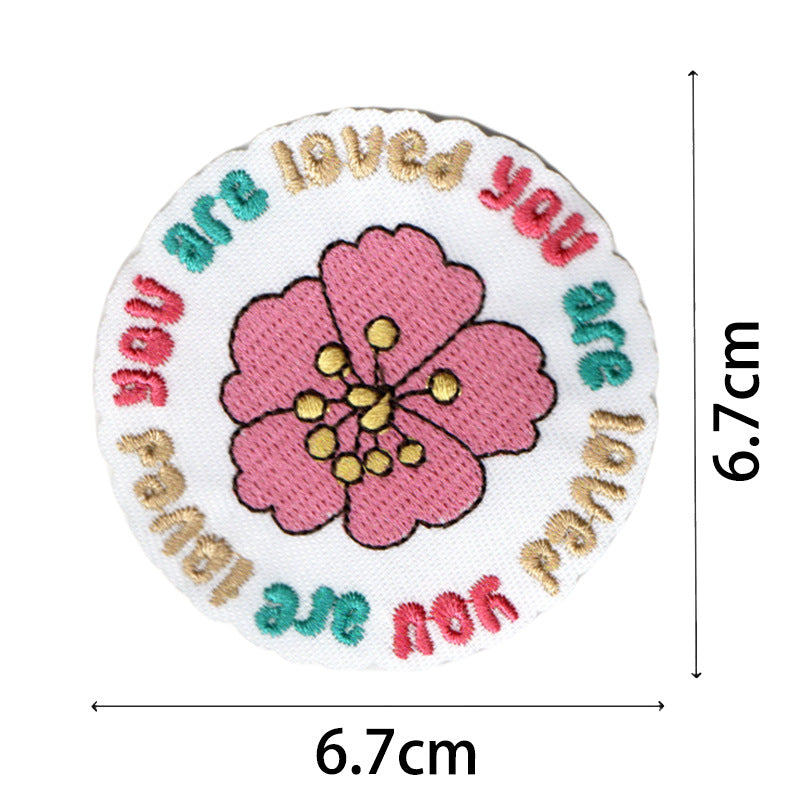 Wholesale Bohemian embroidered fabric patch with positive energy quotes for bags  DIY Patches