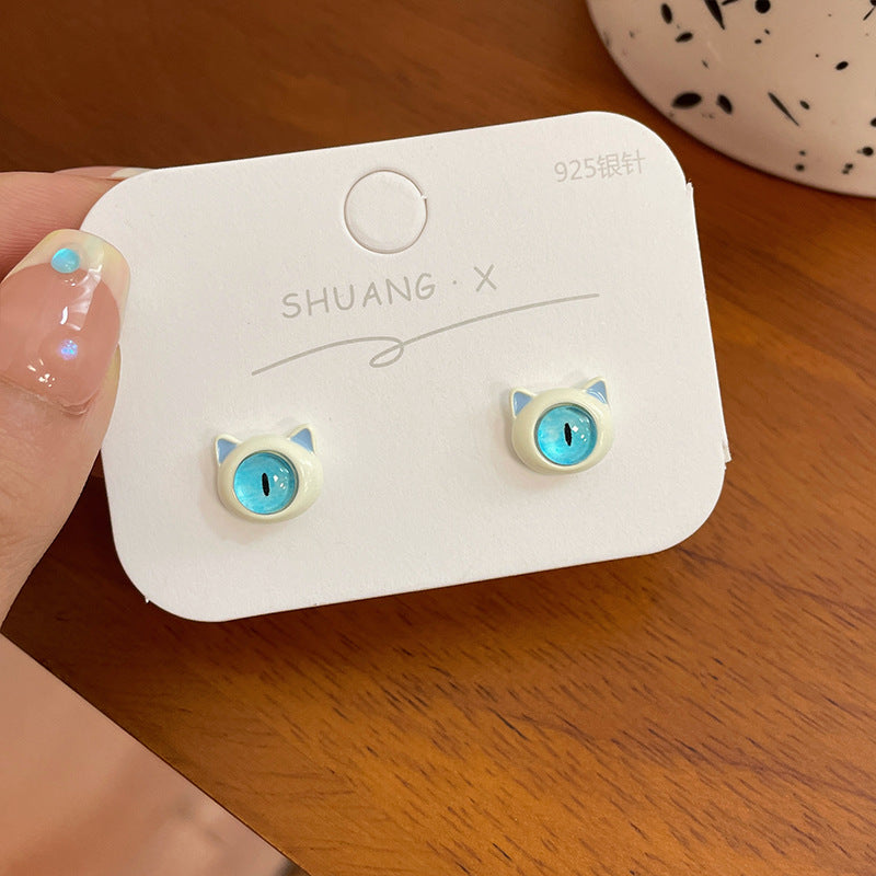 Wholesale Cartoon Little Devil Halloween Opal Alloy Earrings