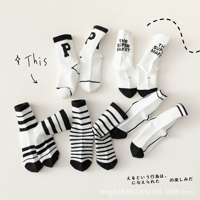 Wholesale Alphabet Boys & Girls Combed Cotton Sock