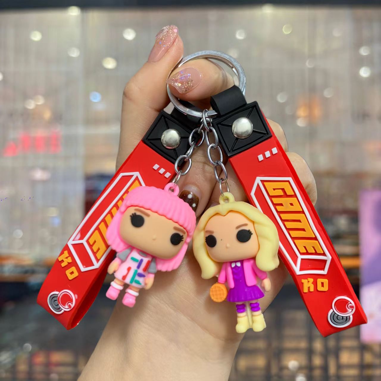 Wholesale Cute Cartoon Flower Character Pvc Soft Glue Keychain