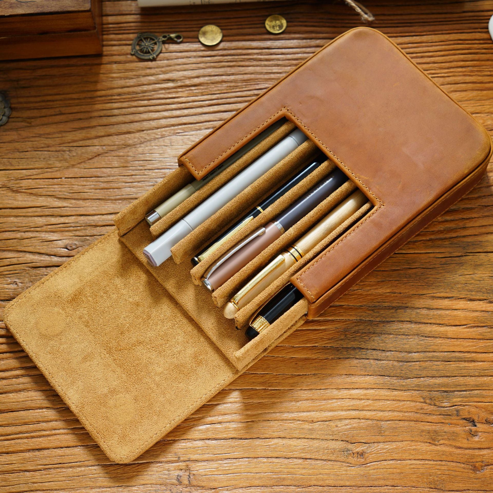 Wholesale Handmade Magnetic Drawer Pencil Case