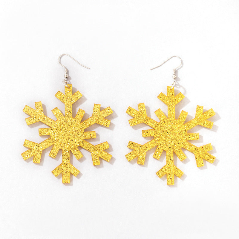 Wholesale Christmas Tree Diamond Studded Resin Christmas Star Earrings