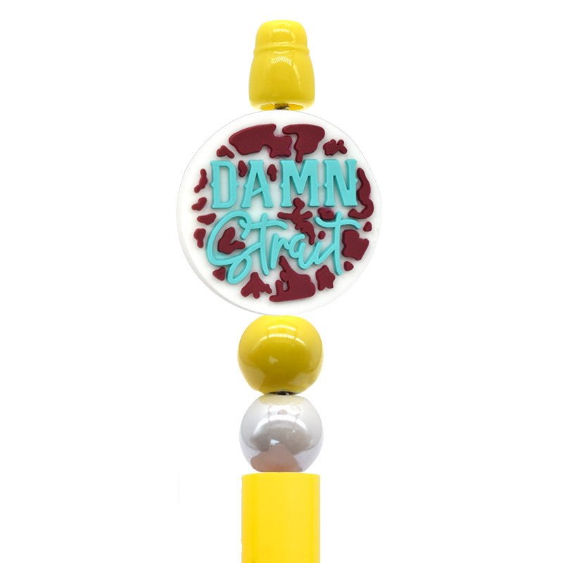 Wholesale 100pcs Creative Cartoon pen beaded PVC soft glue pen beads