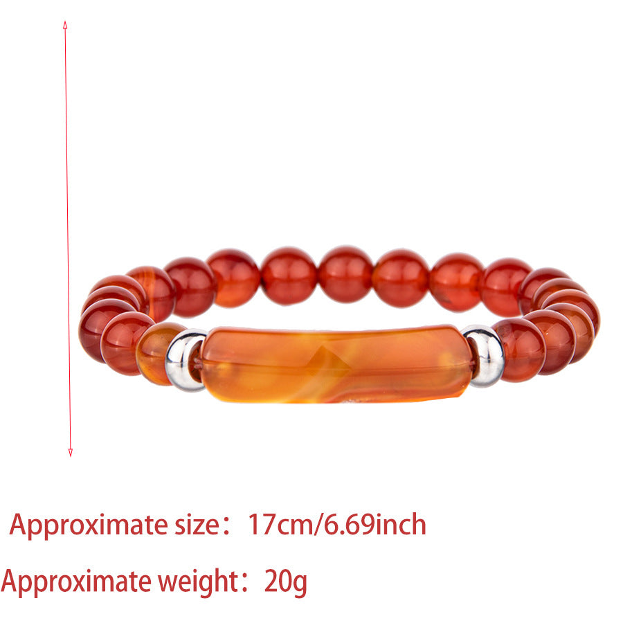 Wholesale Natural Stone Crystal Agate Simple Fashion Bracelet