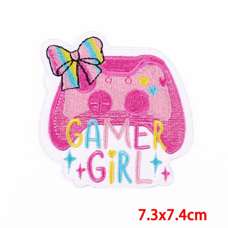 Wholesale Cartoon colorful letters with adhesive DIY embroidery patch