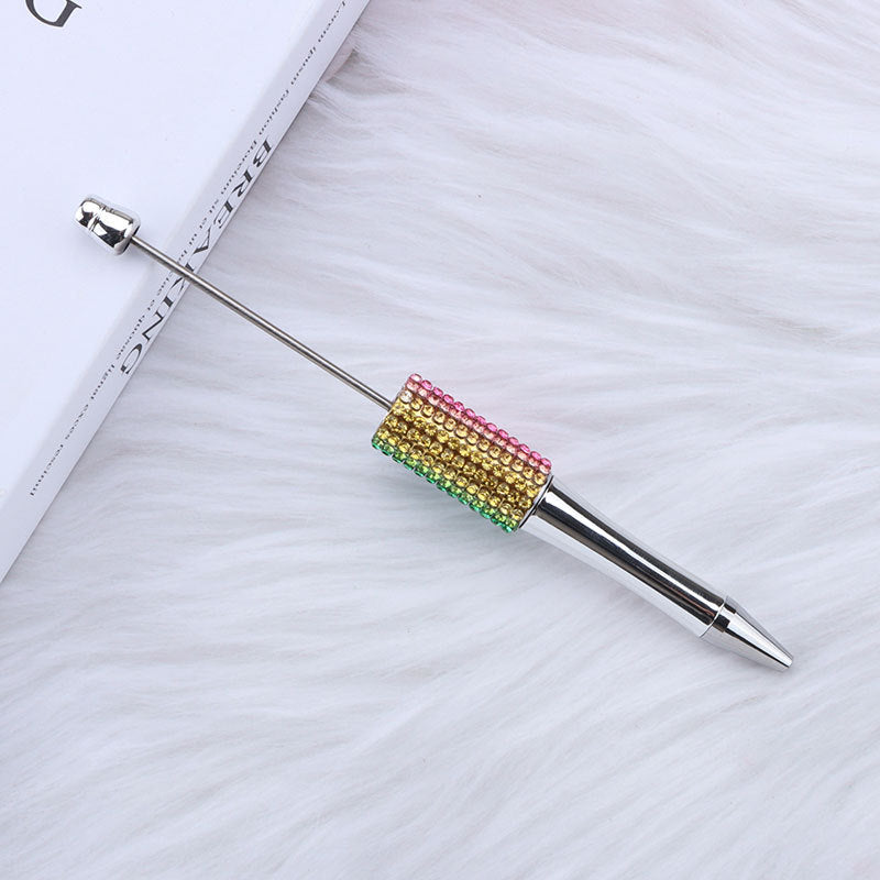 Wholesale 50pcs Diamond Diy Creative Plastic Cute Puzzle Beaded Round Beads Diamond Cute Pen
