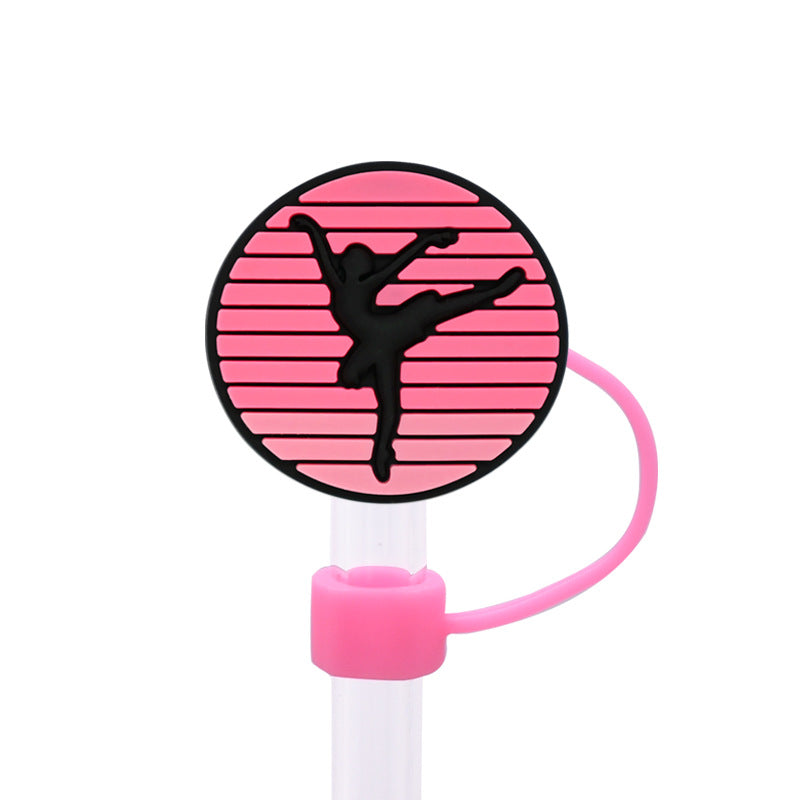 Wholesale Random 100pcs  10MM Ballet Series Dust Plug   Straw Accessories