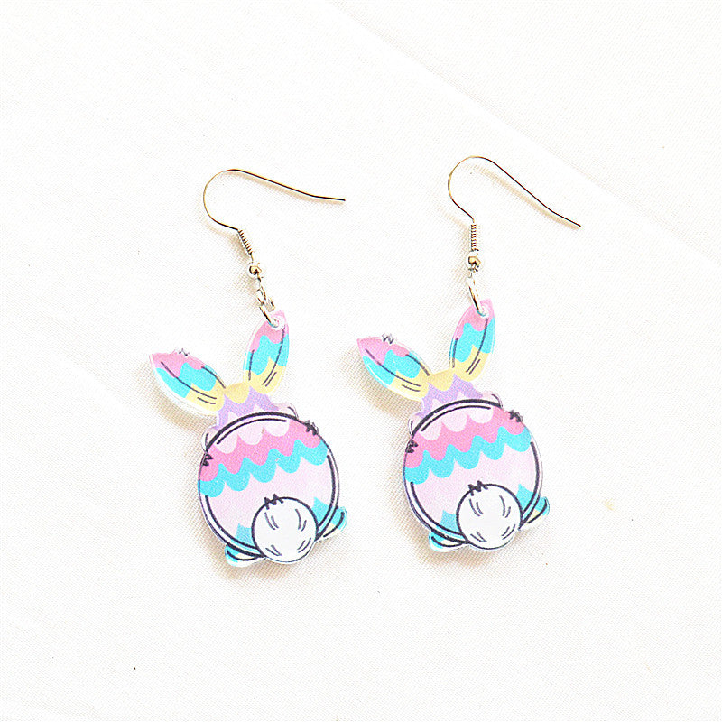 Wholesale Easter Gnome Egg Bunny Acrylic Printed Earrings