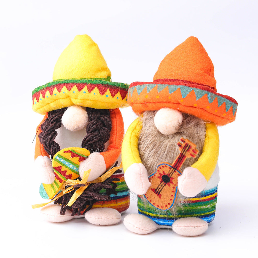 Wholesale Carnival Mexican Sombrero Faceless Doll Doll