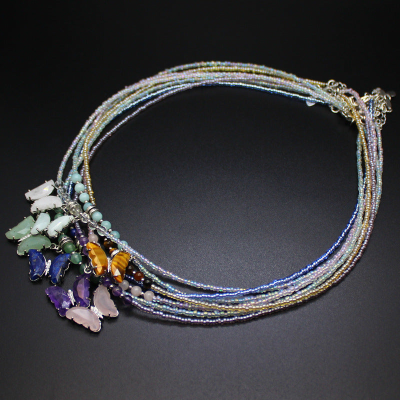 Wholesale Amethyst Butterfly Necklace