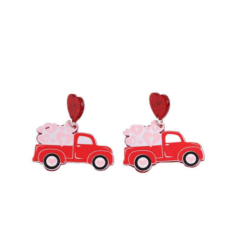 Wholesale Valentine's Day Love Envelope Car Dwarf Acrylic Earrings