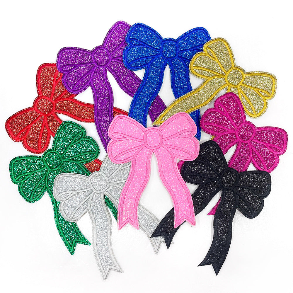 Wholesale Split Bow Embroidery  DIY Patches
