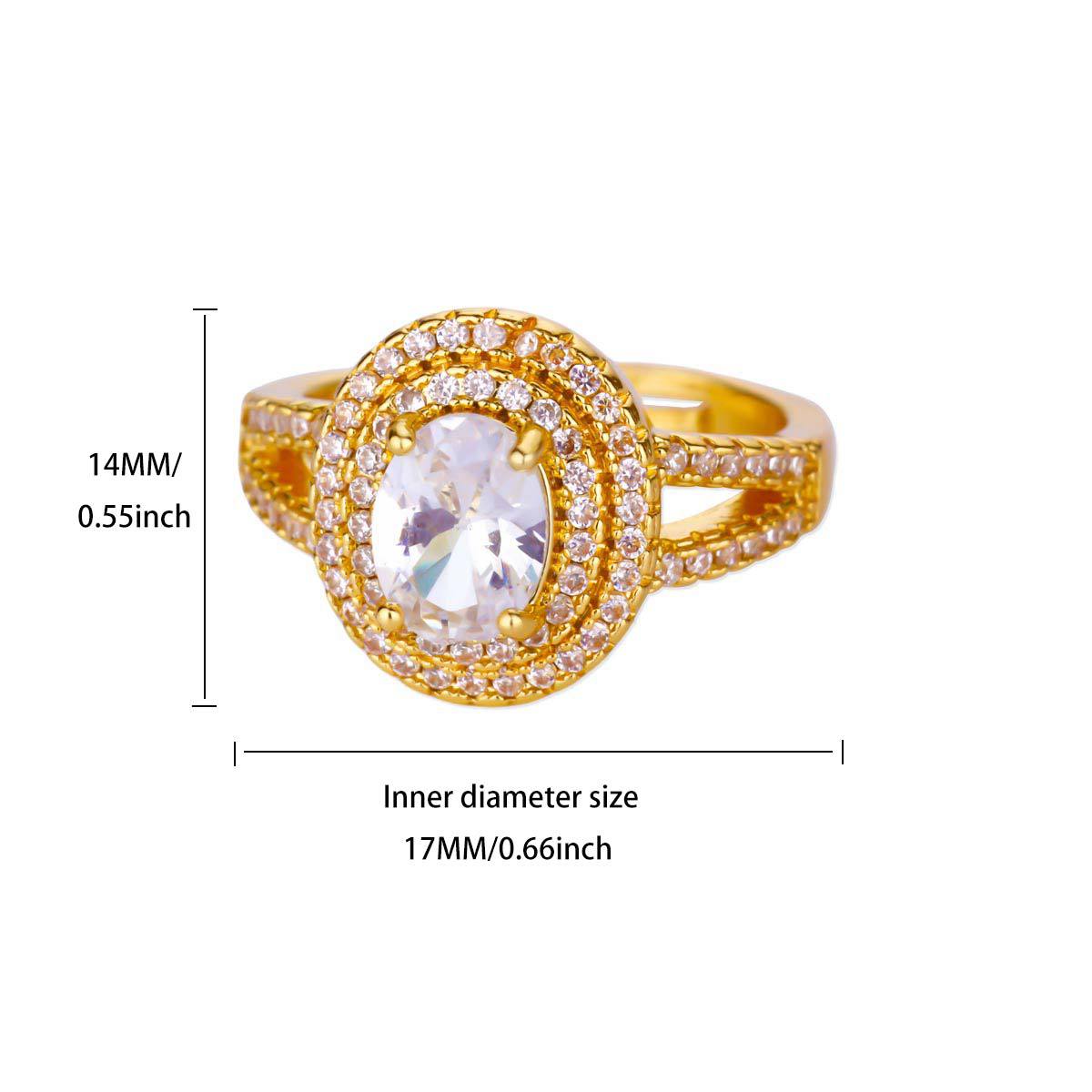 Wholesale Copper inlaid zircon full diamond open ring