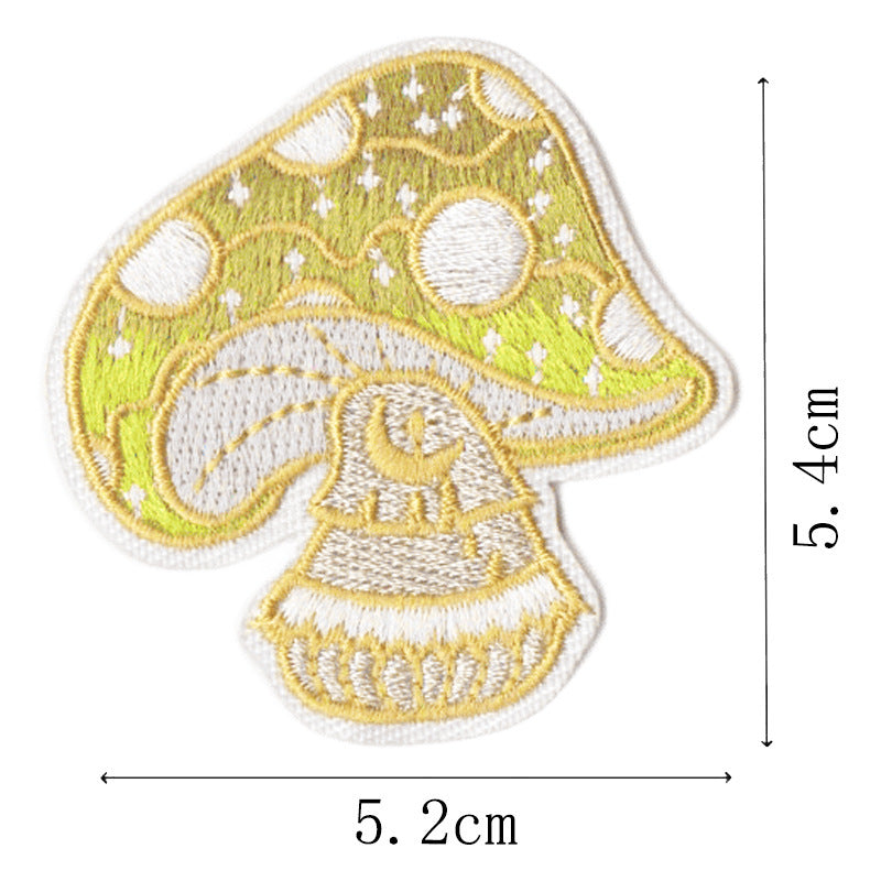 Wholesale Mushroom Embroidery Patches Set Of 14 Iron On DIY Decorative Accent For Clothing Resale