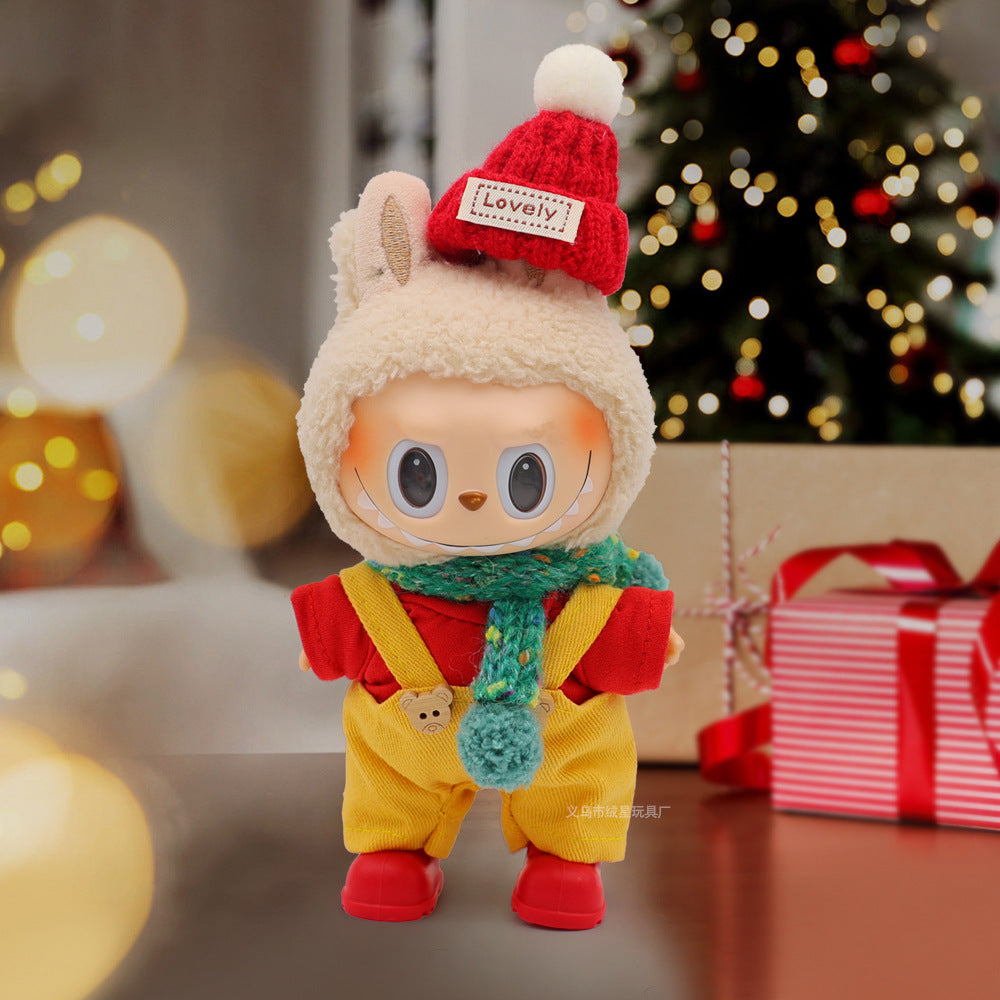 Wholesale 5pcs Christmas doll clothes 17cm keychain clothing set Doll Accessories