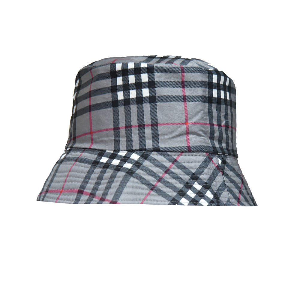 Wholesale Check stripe sun hat reversible