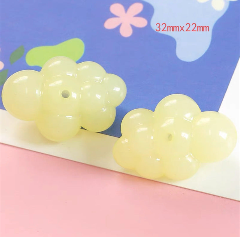Wholesale Acrylic Colorful Cute Cloud Beads