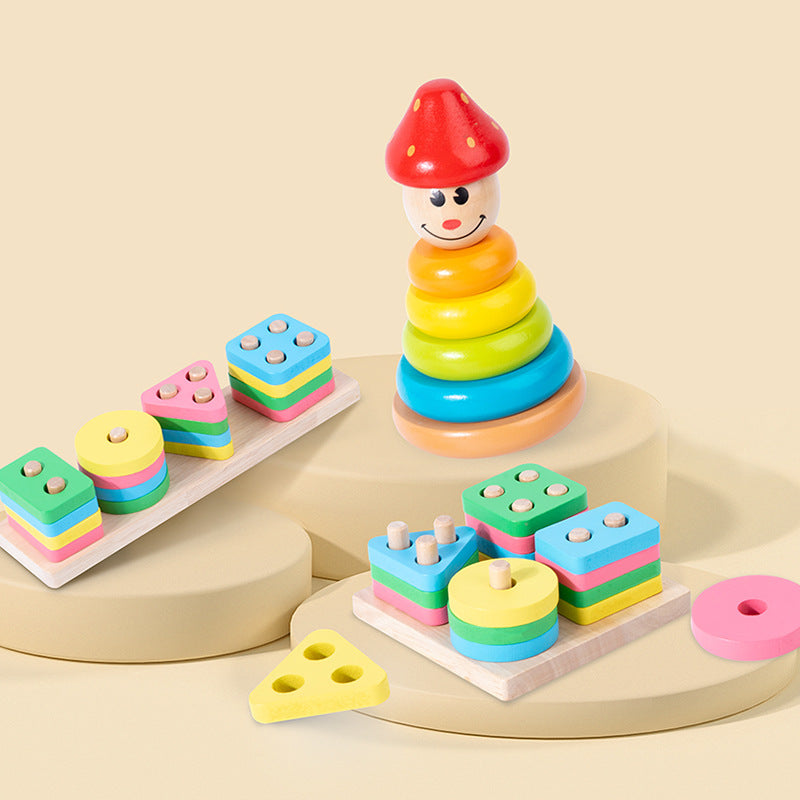 Wholesale Cognitive Children Montessori Early Education Training Color Matching Fun Folding Music Building Blocks