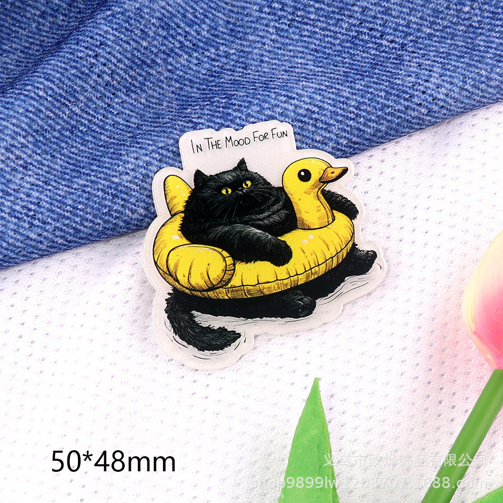 Wholesale 10pcs/ pack Cute Cartoon Character Animal Ornaments Acrylic Pins Cute DIY Accessories