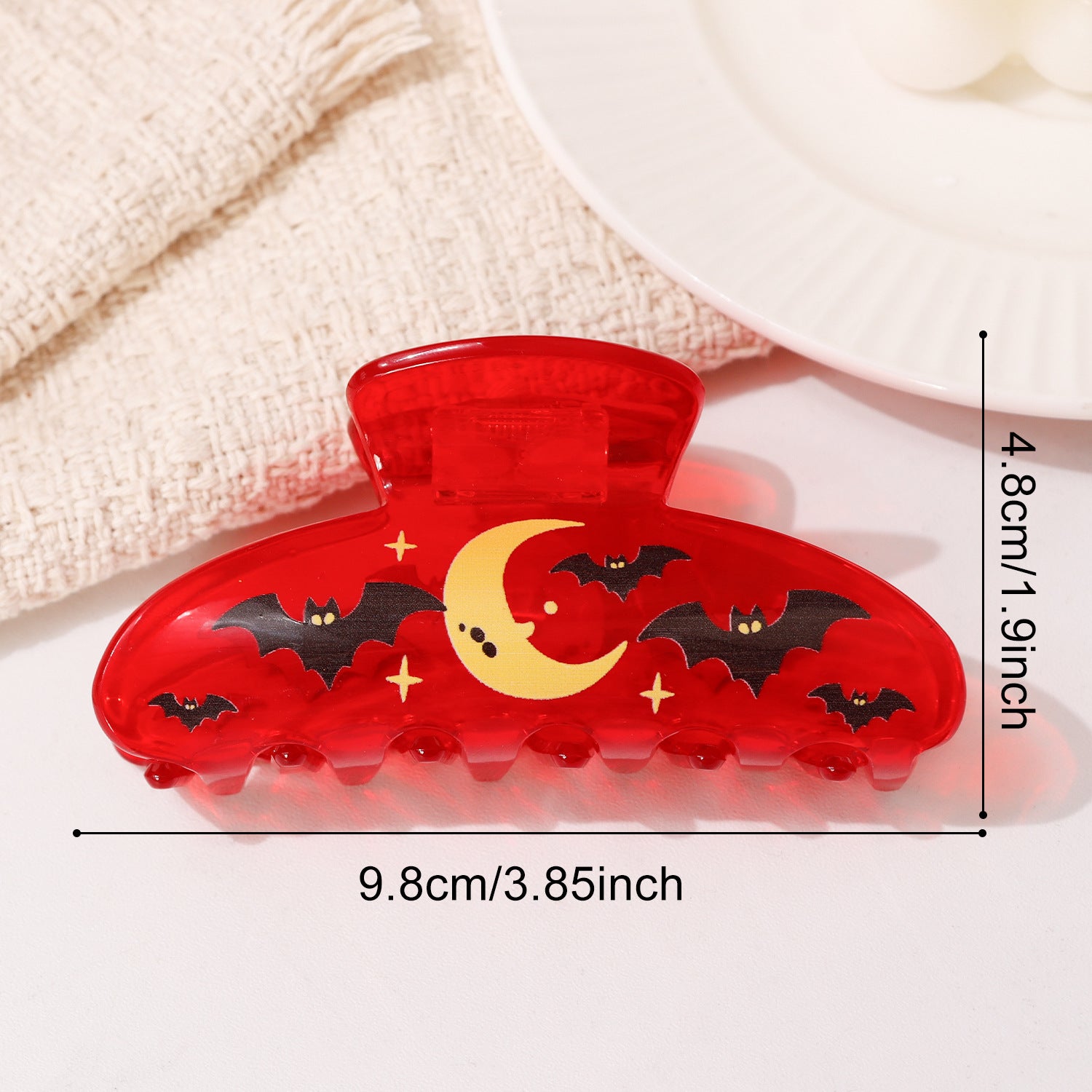 Wholesale  PVC Hair Claw Clip Dark Style Pumpkin Bat Design Fashion Accessory Boutique Resale