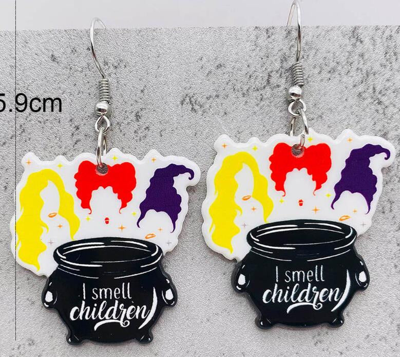 Wholesale Christmas Pumpkin Ghost Magic Boiler Earrings