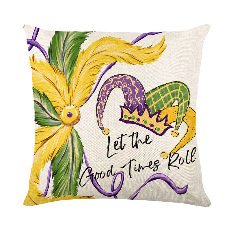 Wholesale Carnival Mask Polyester Pillow Cover