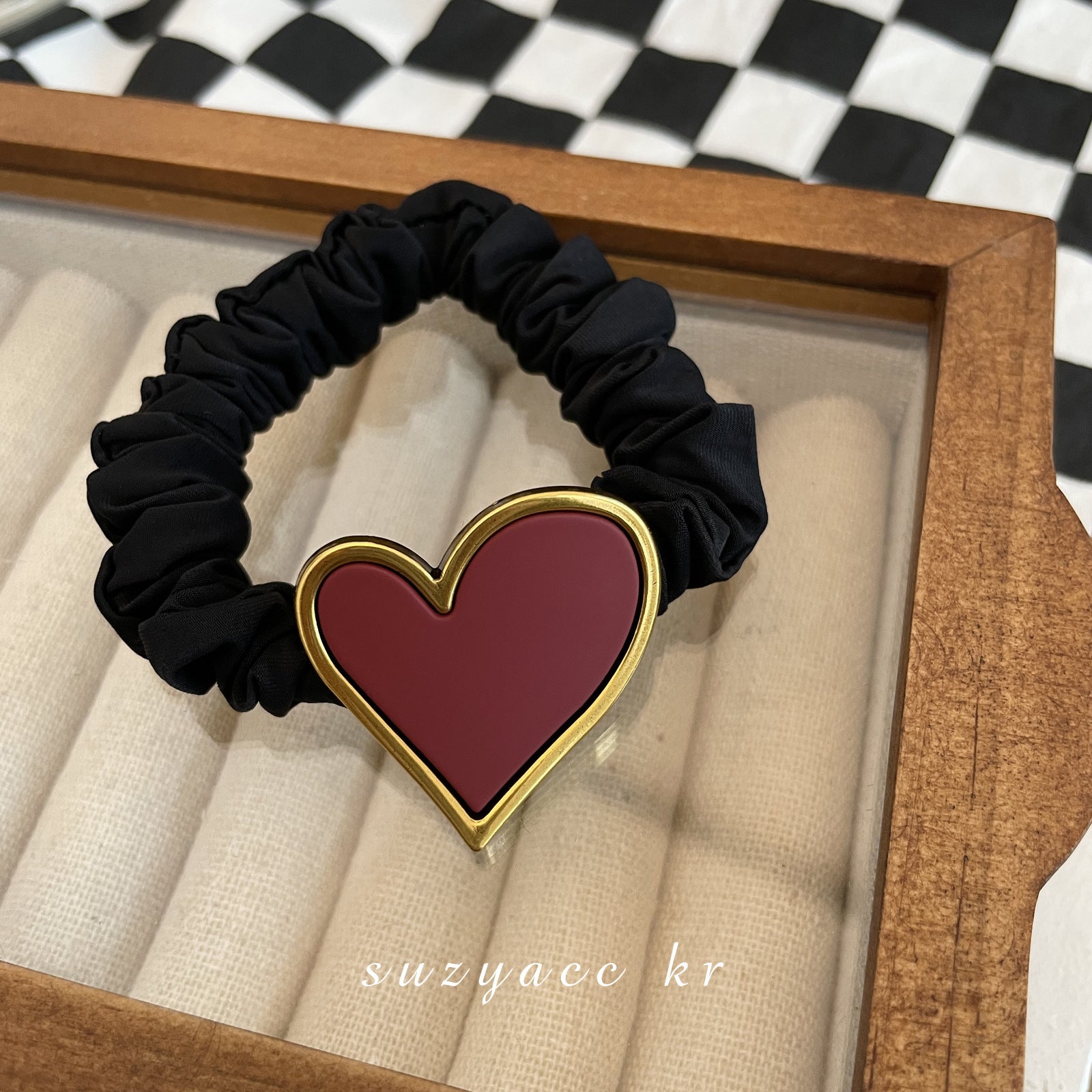 Wholesale Love Champagne Acrylic Hair Scrunchies