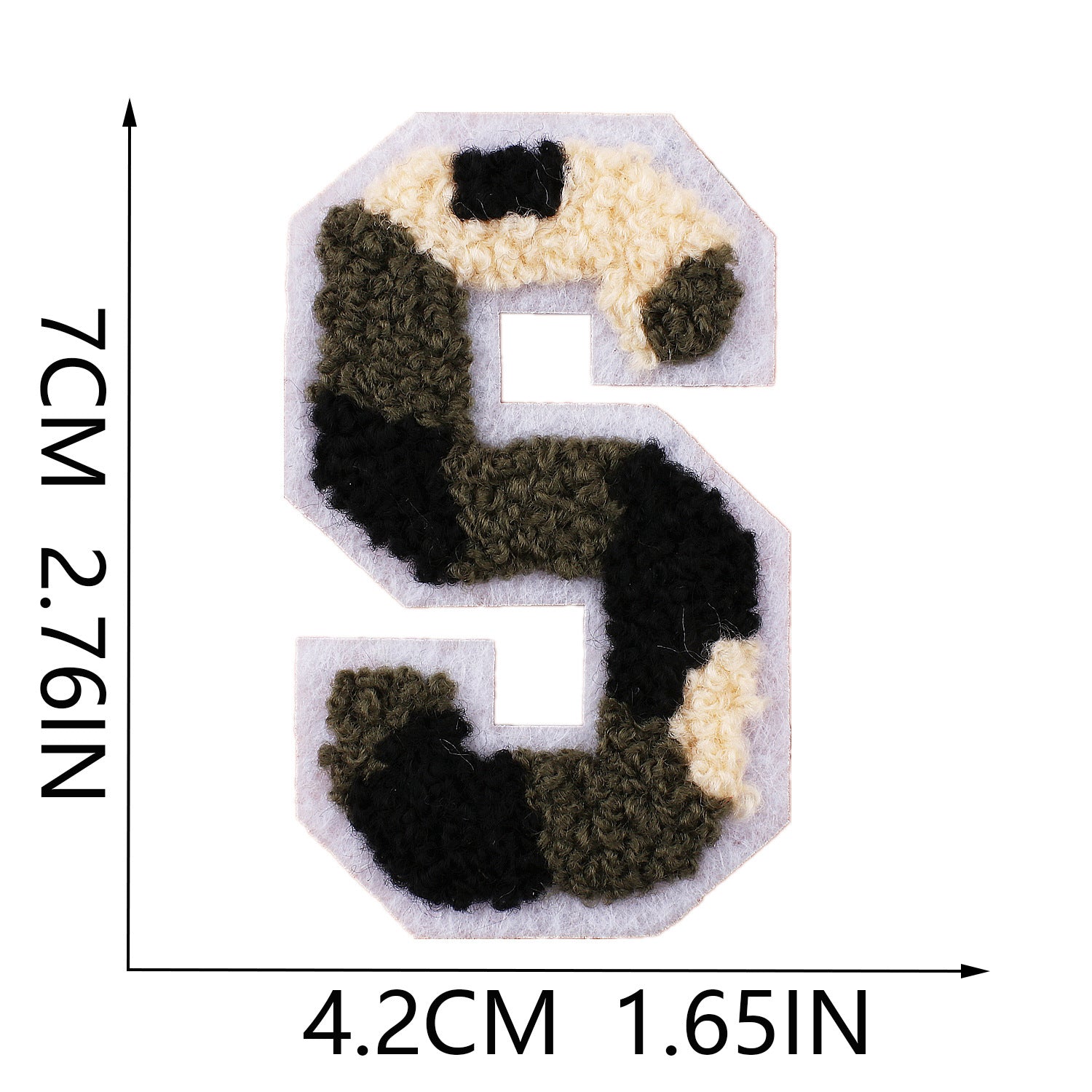 Wholesale Camouflage English letter embroidered towel patch