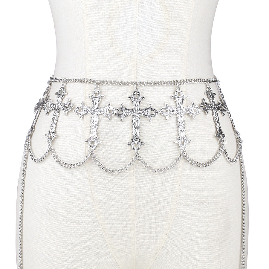 Wholesale Cross Waist Chain Versatile Punk Body Chain