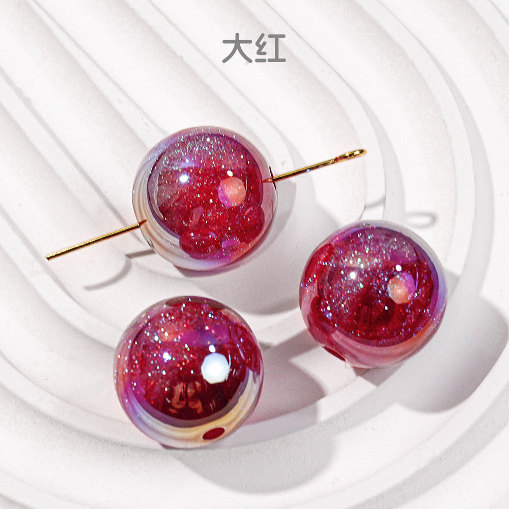 Wholesale 50pcs/1pack Deep Sea Mermaid Bead Accessories Starry Sky Through Hole DIY Beads