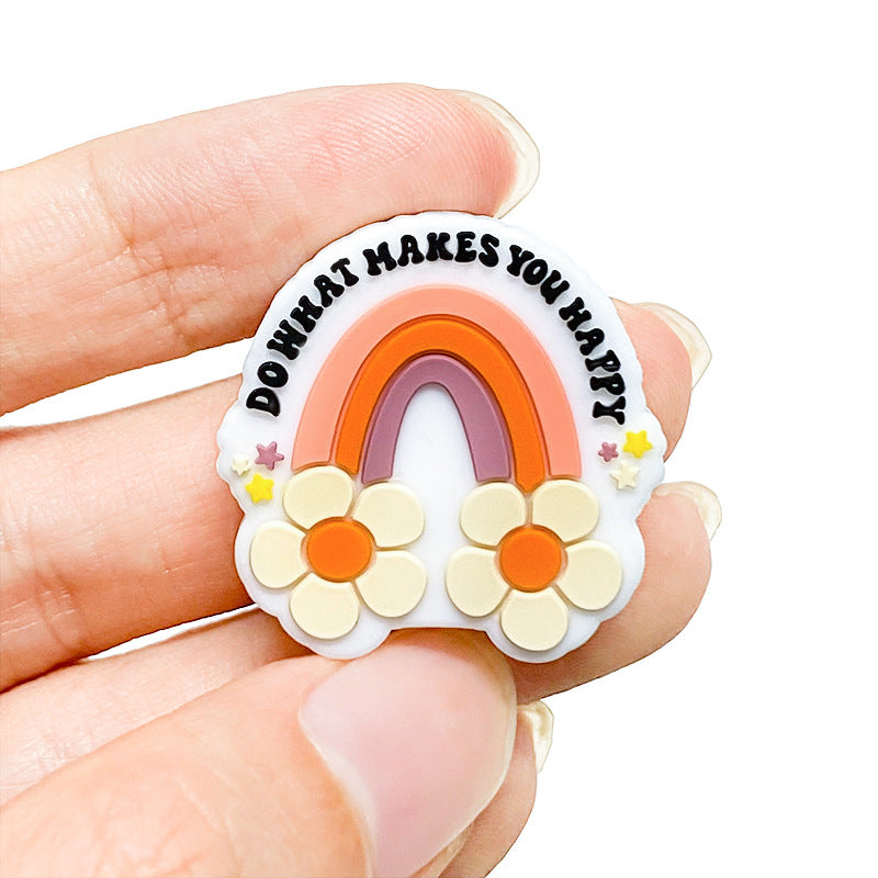 Wholesale 10pcs Flower Rainbow Handmade Beads