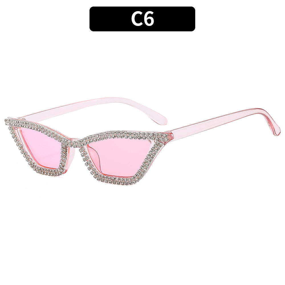 Wholesale Diamond Cat Eye PC Sunglasses