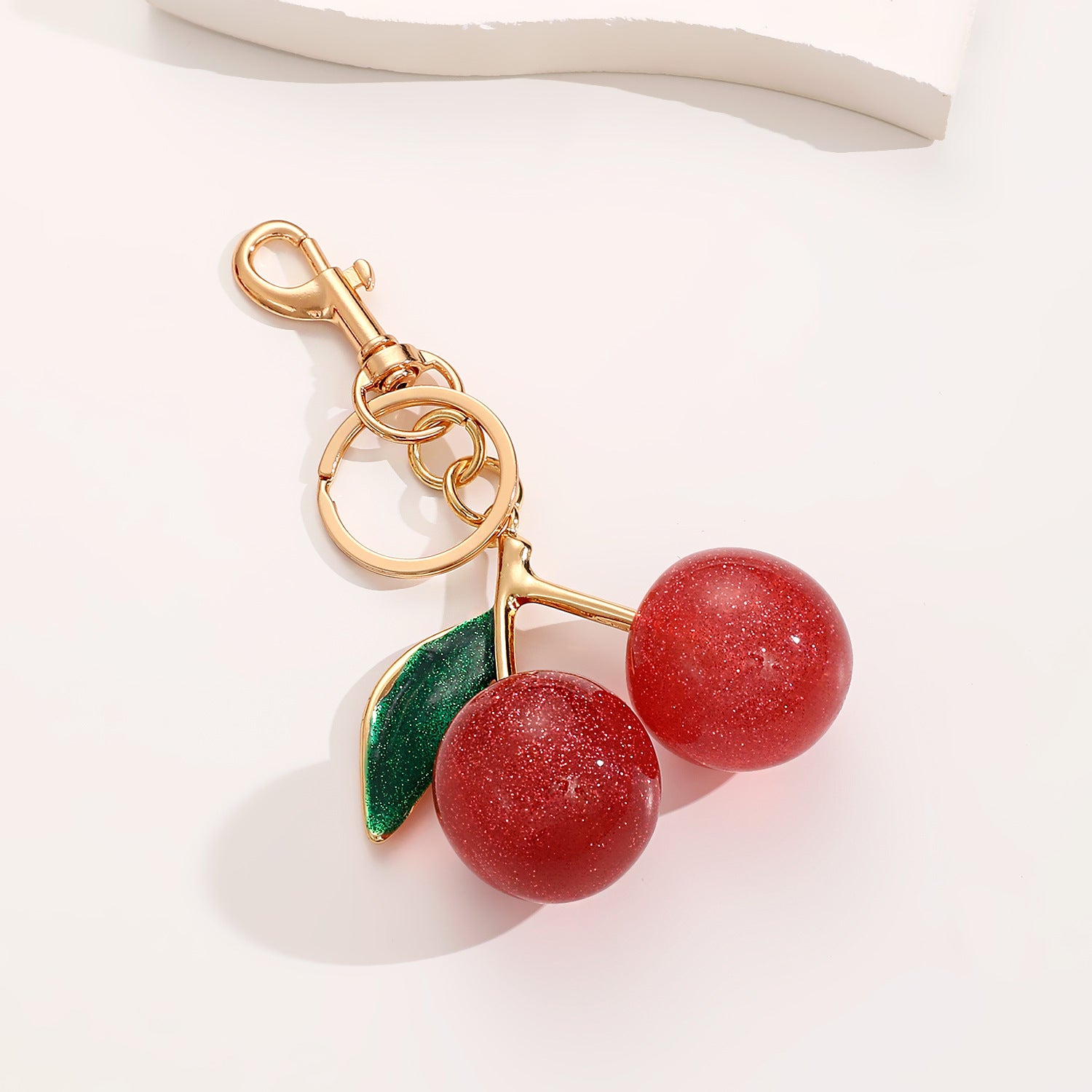Wholesale Exaggerated red cherry fruit pendant