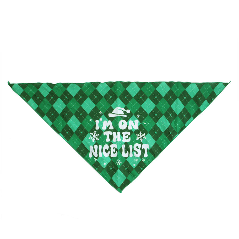 Wholesale 2PCS Christmas Triangle Dog Polyester Bibs