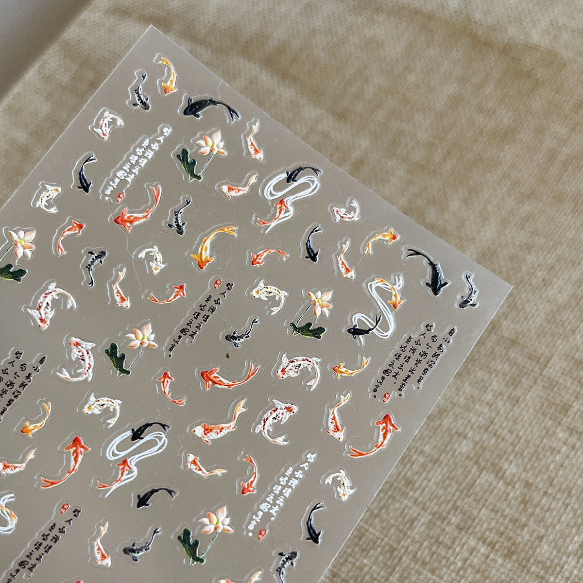 Wholesale Small goldfish koi nail stickers exquisite nail stickers