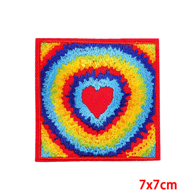 Wholesale Cartoon colorful letters with adhesive DIY embroidery patch