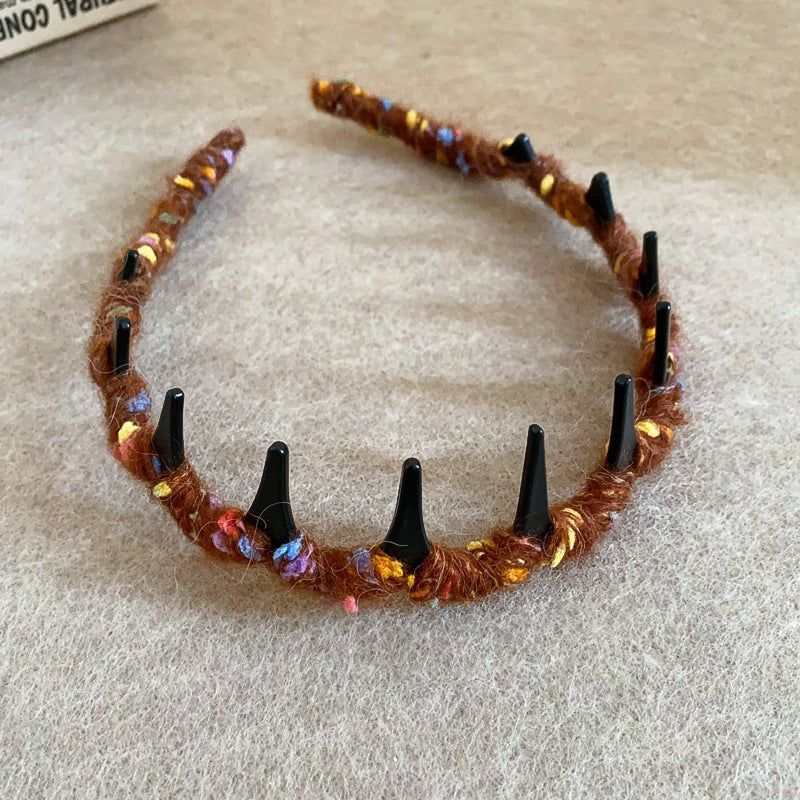 Wholesale Full of diamonds, super sparkling, elegant, fashionable and versatile colored diamond hair pressing headband