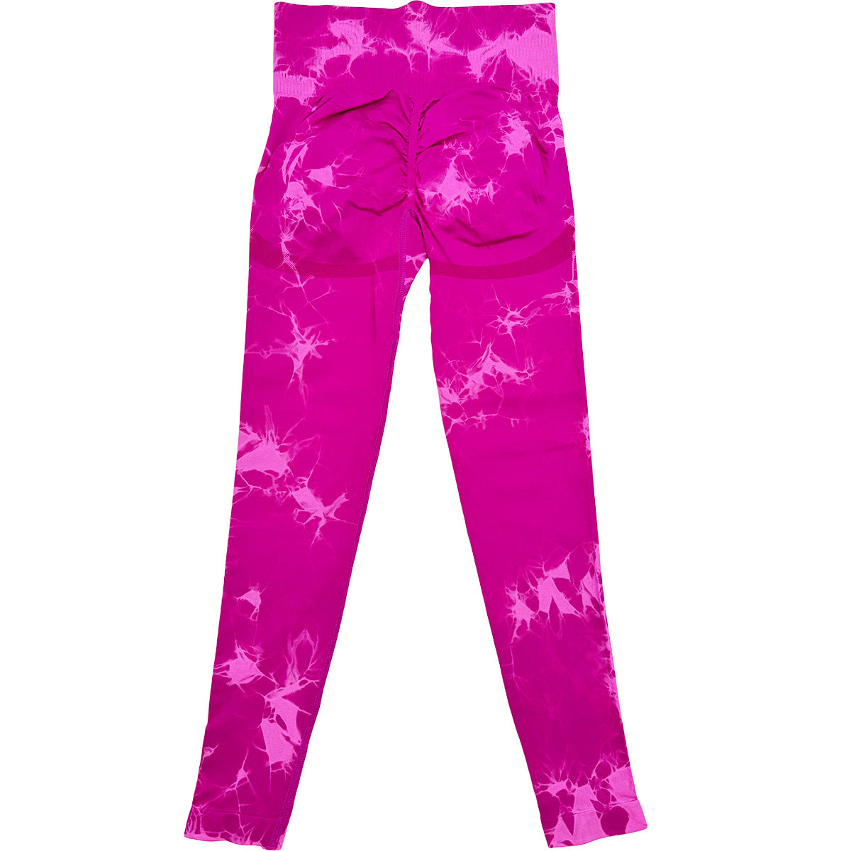 Wholesale new quick-drying tie-dyed yoga pants seamless stretch tight sports pants Peach Hip lifting fitness pants