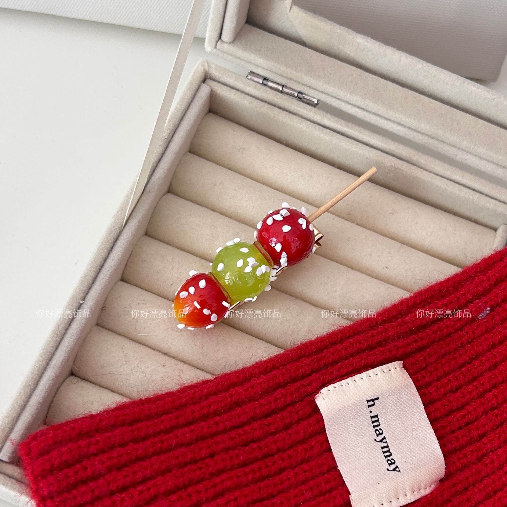 Wholesale Cute Simulated Candied Haws Food Hairpin