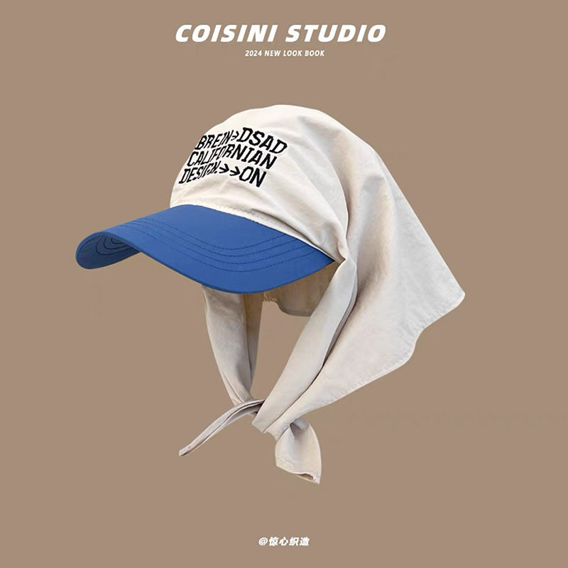 Wholesale Colorblocked Bandana with Letter Embroidered Cap