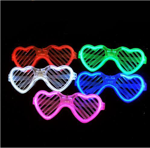 Wholesale LED Cool Light Square Louver Love Glasses