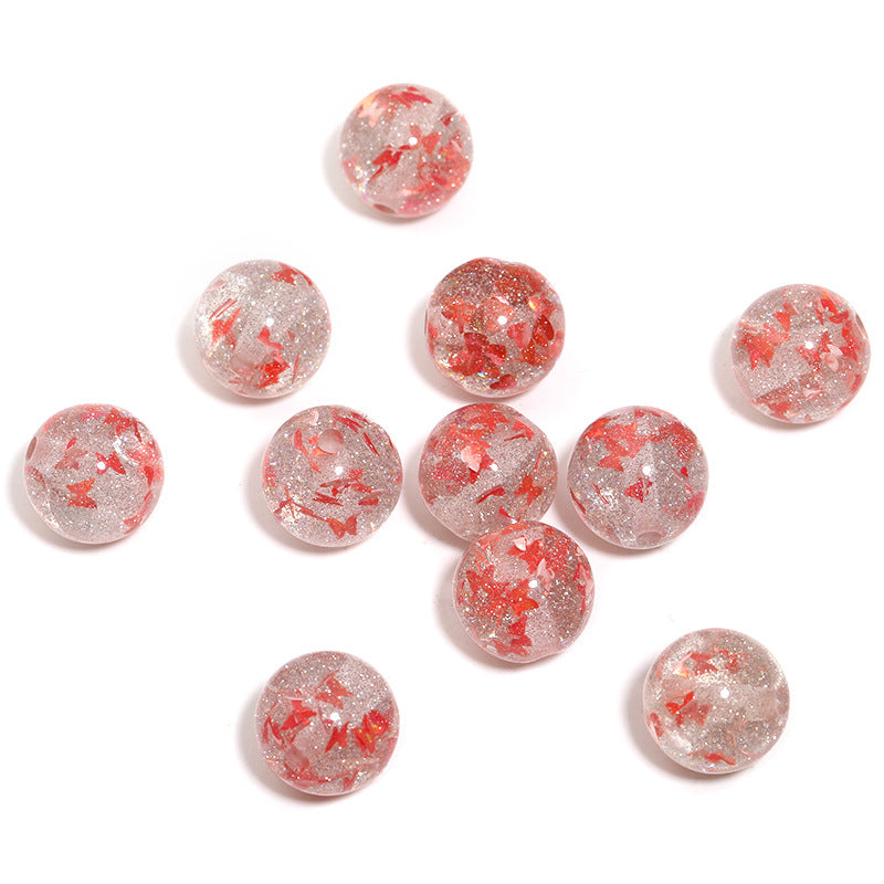 Wholesale 200pcs A variety of colorful sequins resin fine flash through hole beads