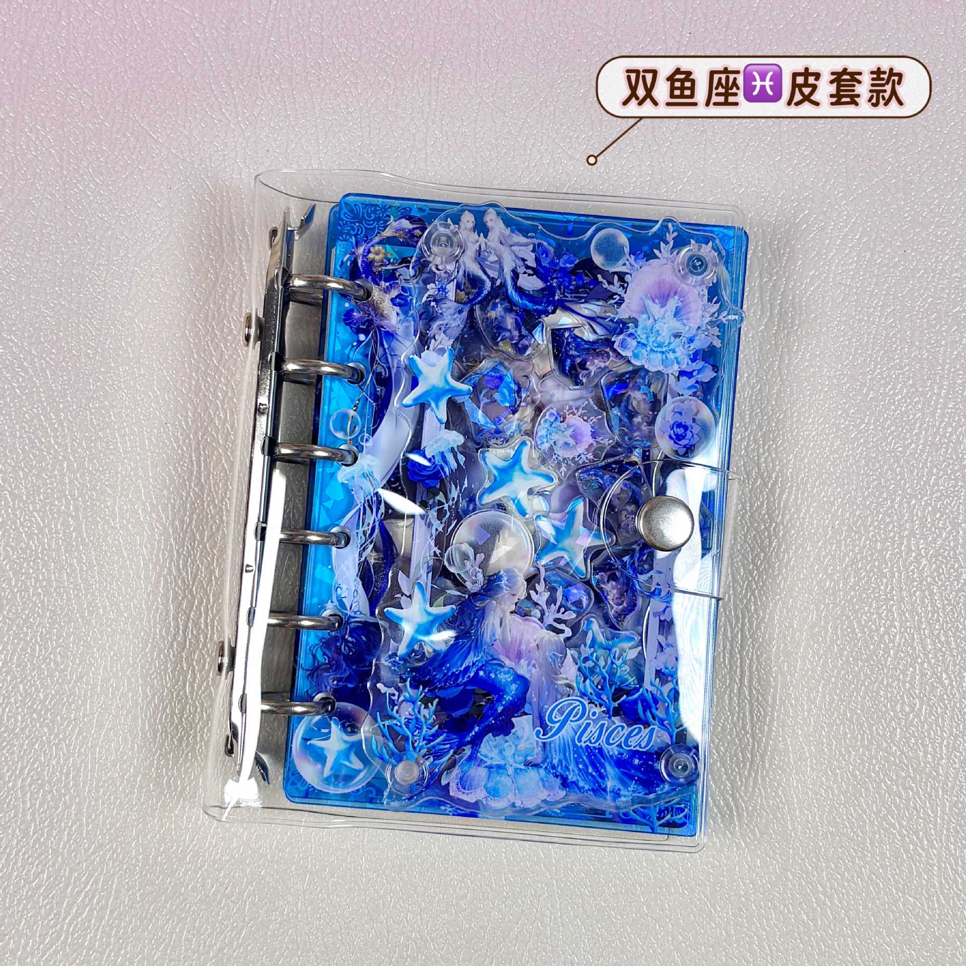 Wholesale Twelve Constellations Acrylic Shaker Book A7 Loose-leaf Notebook