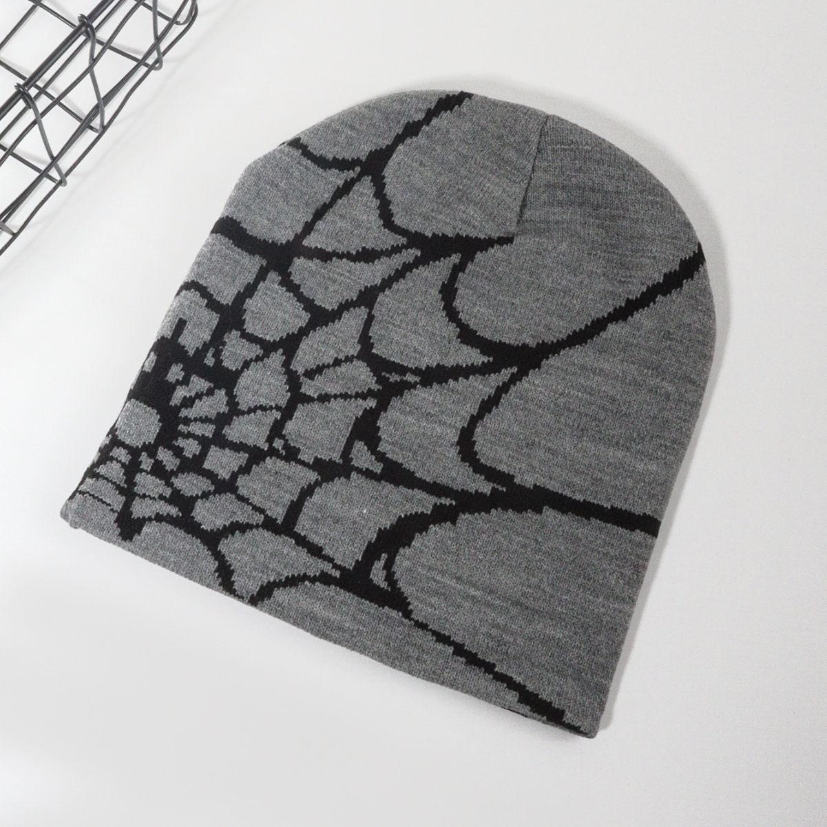 Wholesale Y2K Jacquard Knitted Hats, Spider Web Wool Hats