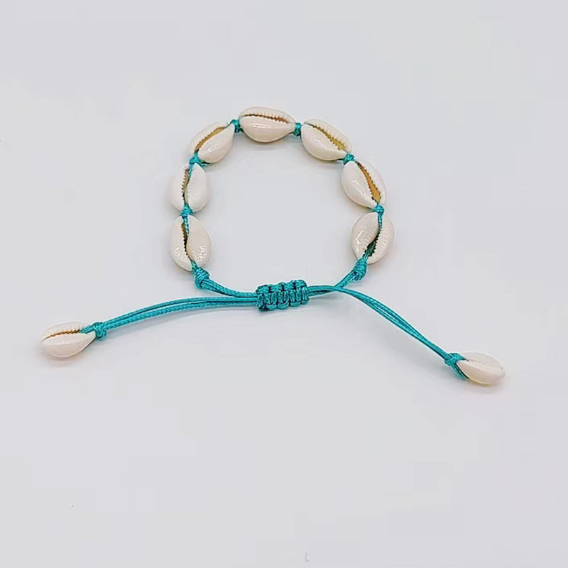 Wholesale Bohemian Colored Rope Braided Natural Shell Bracelets